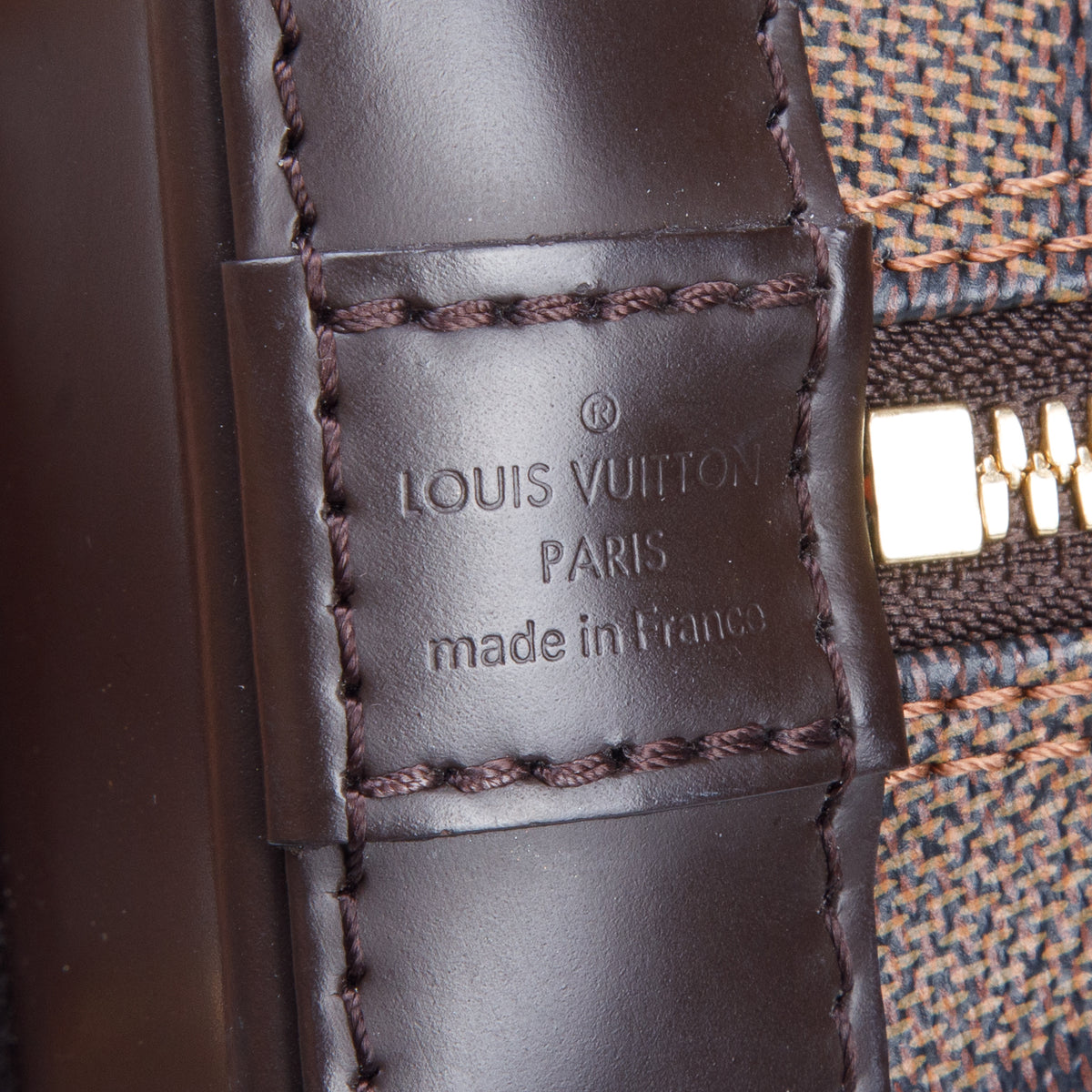 Louis Vuitton 2020 Damier Ebene Alma BB w/ Strap & Receipt