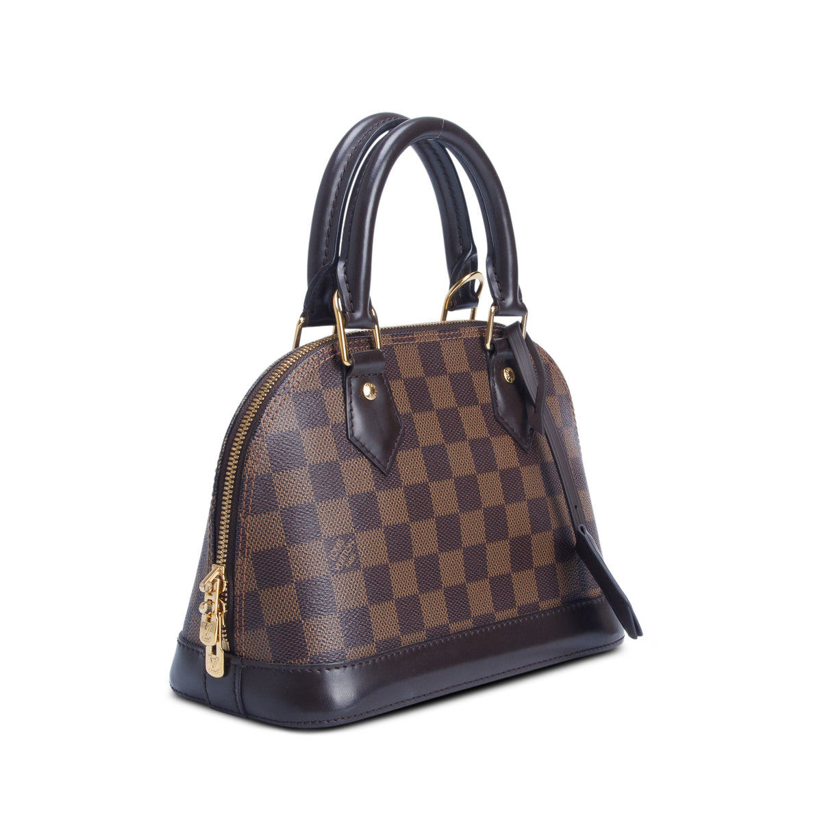 Louis Vuitton 2020 Damier Ebene Alma BB w/ Strap & Receipt