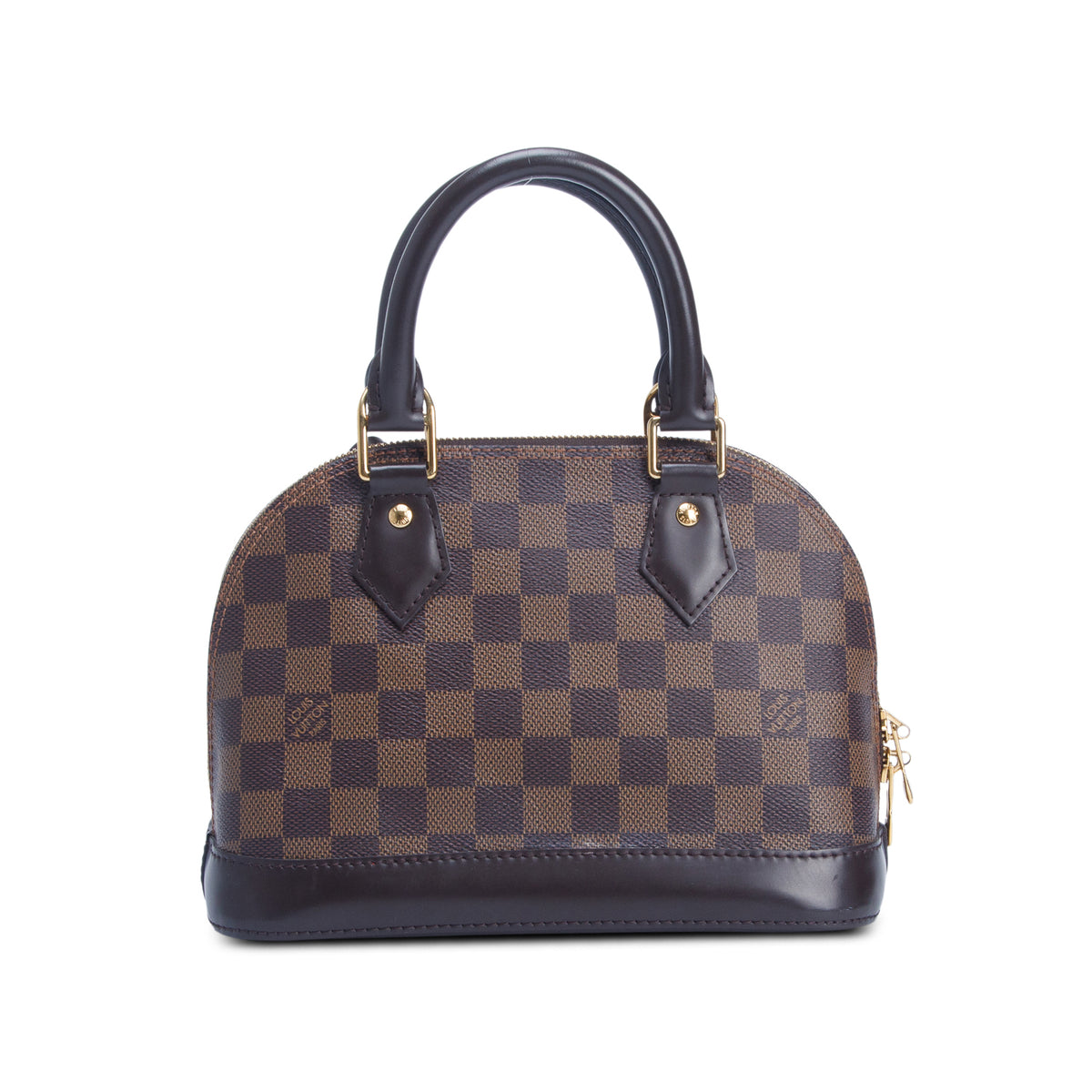 Louis Vuitton 2020 Damier Ebene Alma BB w/ Strap & Receipt