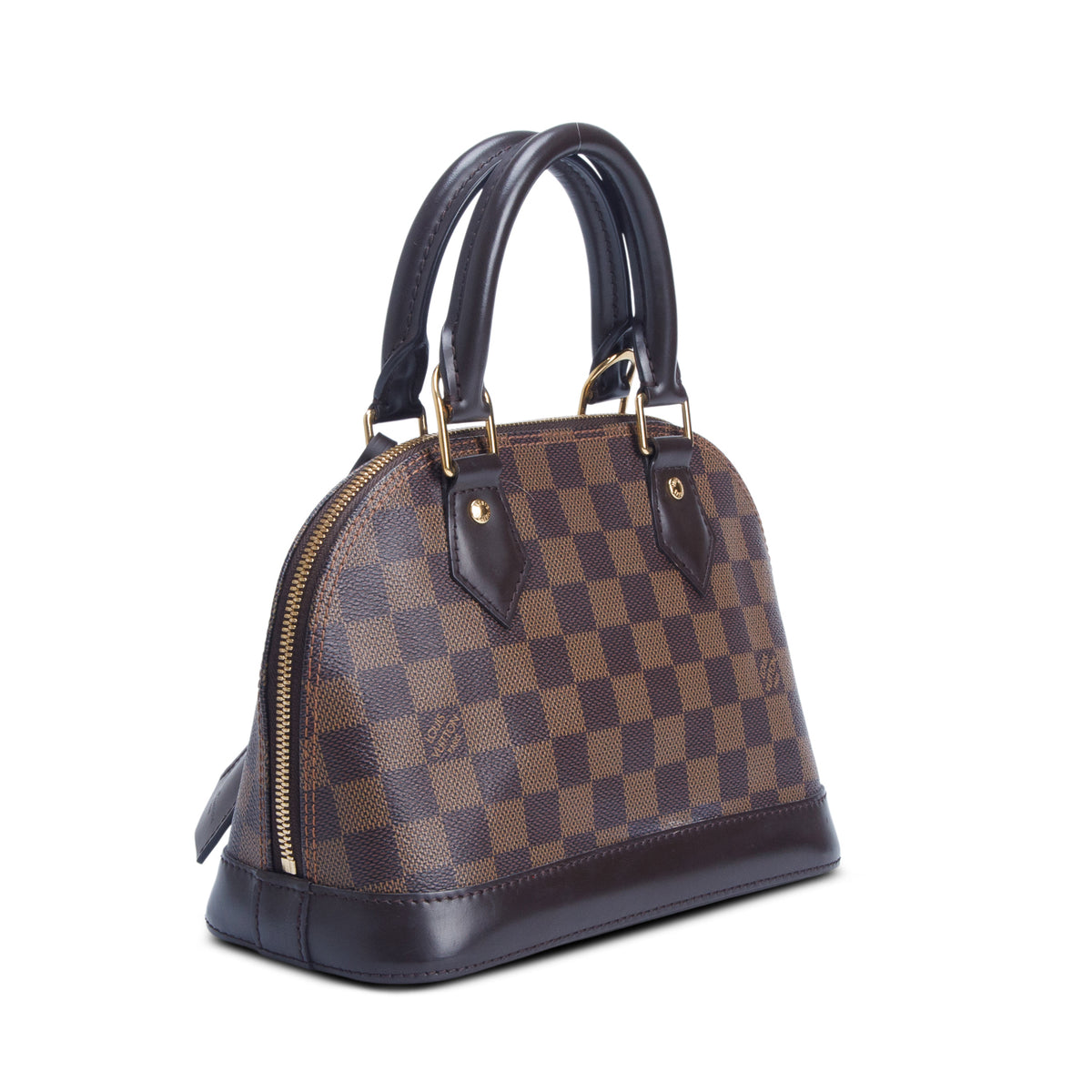 Louis Vuitton 2020 Damier Ebene Alma BB w/ Strap & Receipt