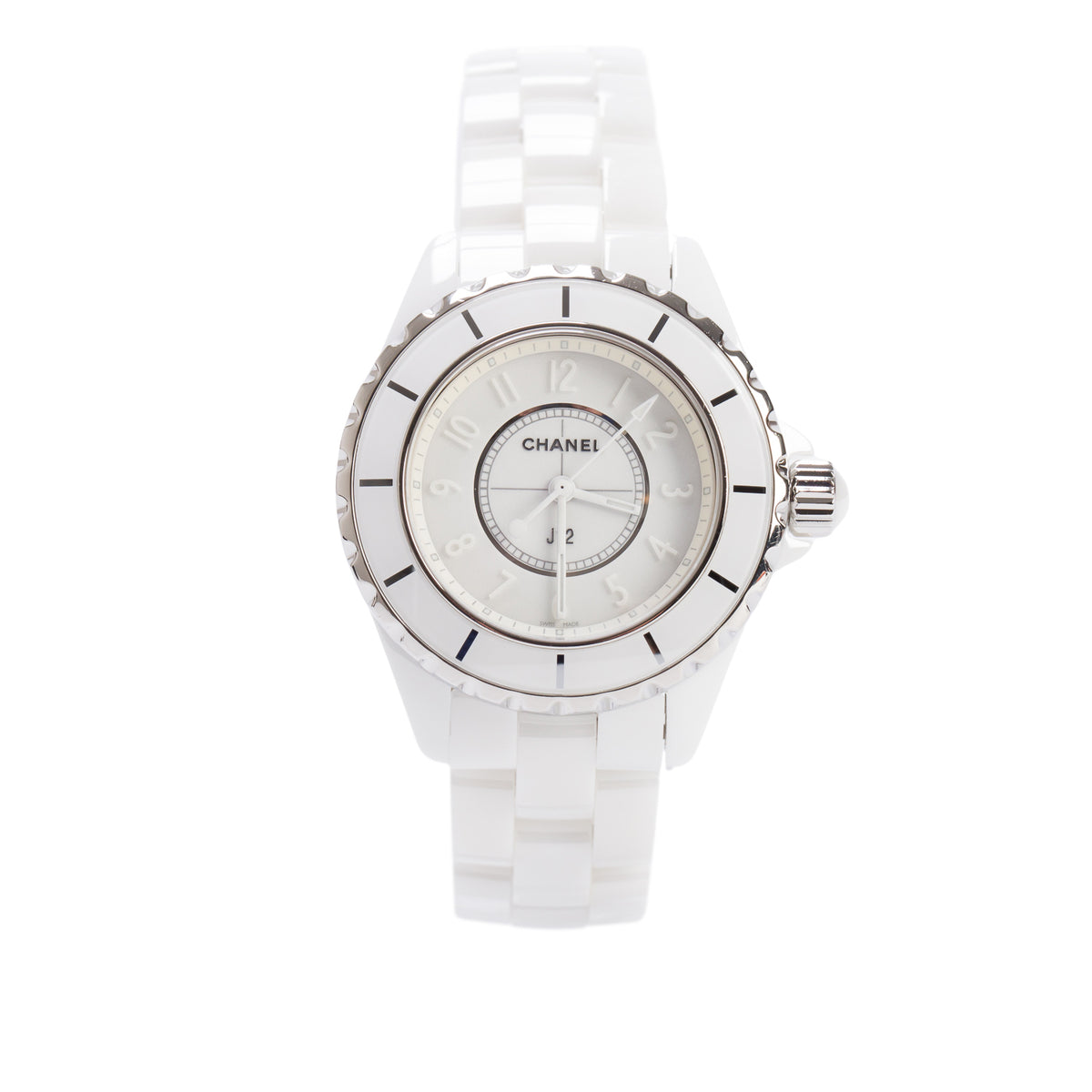 Chanel Limited Edition Stainless Steel & White Ceramic 33 MM J12 Phantom Quartz Watch
