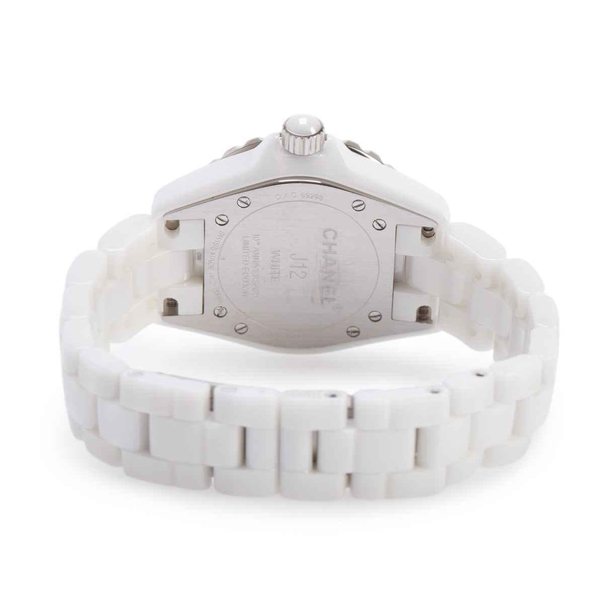 Chanel Limited Edition Stainless Steel & White Ceramic 33 MM J12 Phantom Quartz Watch