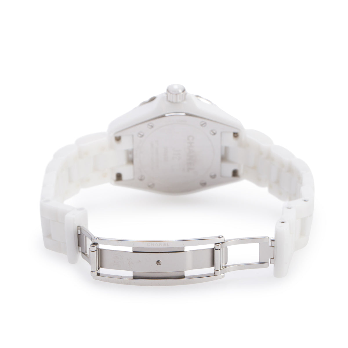 Chanel Limited Edition Stainless Steel & White Ceramic 33 MM J12 Phantom Quartz Watch