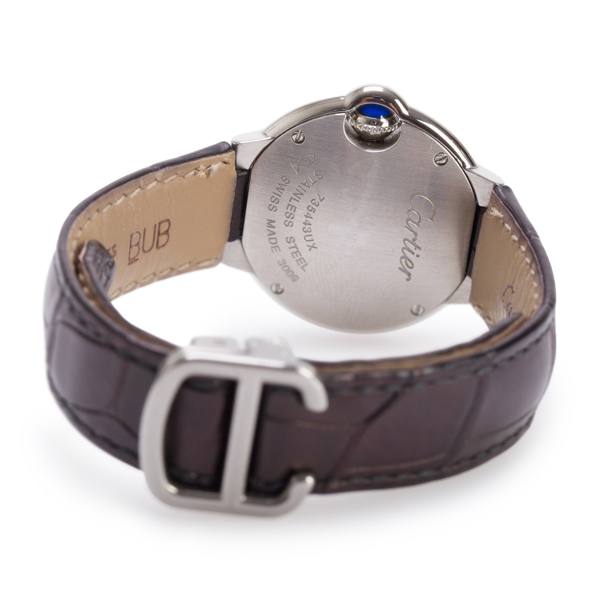 Cartier Stainless Steel Ballon Bleu de Cartier 28 MM Quartz Watch Silver Dial 3009