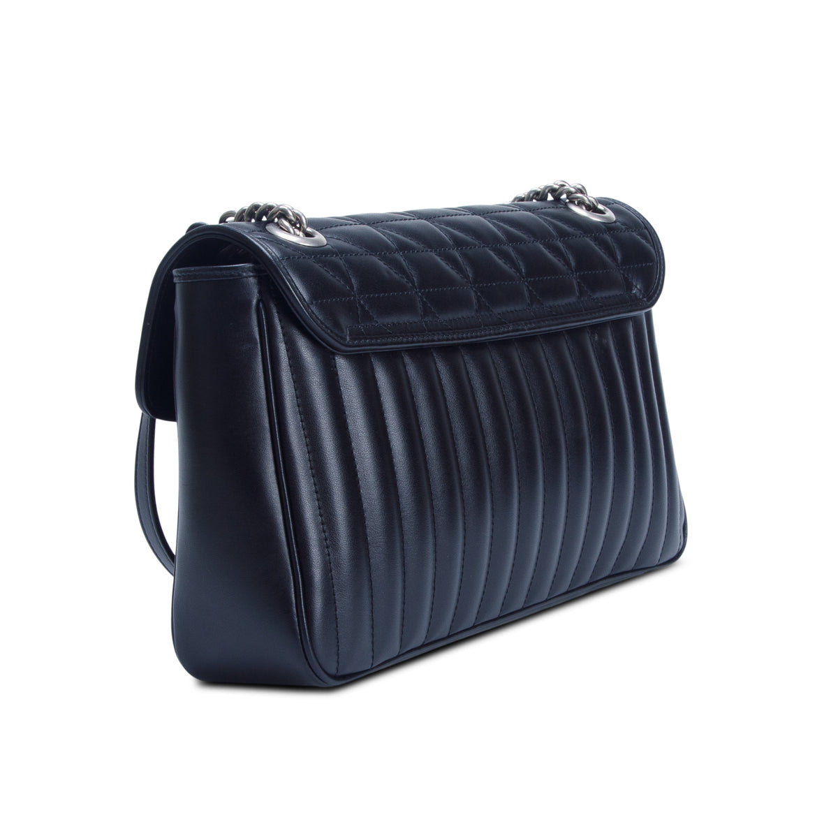 Gucci Black GG Marmont Matelasse Medium Shoulder Bag w/ Box