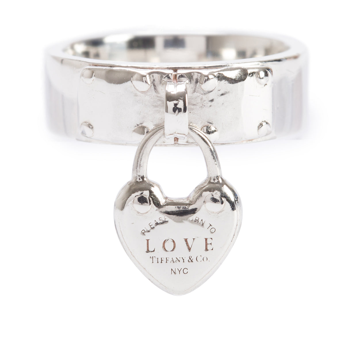 Tiffany & Co. Return to Tiffany Love Lock Ring, Size 8