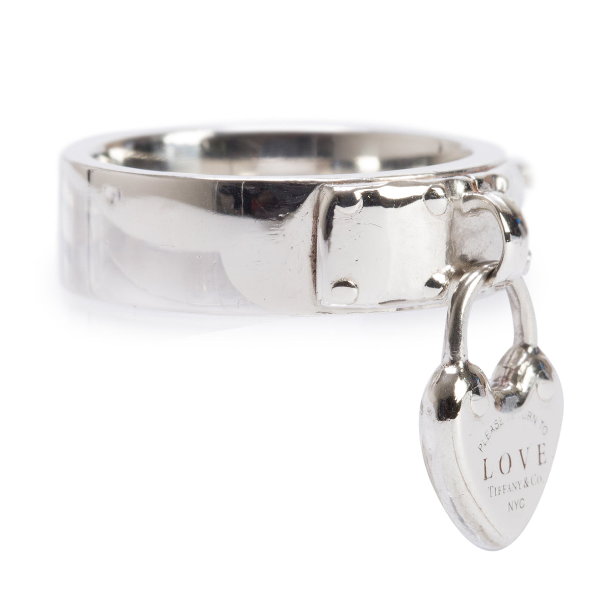 Tiffany & Co. Return to Tiffany Love Lock Ring, Size 8