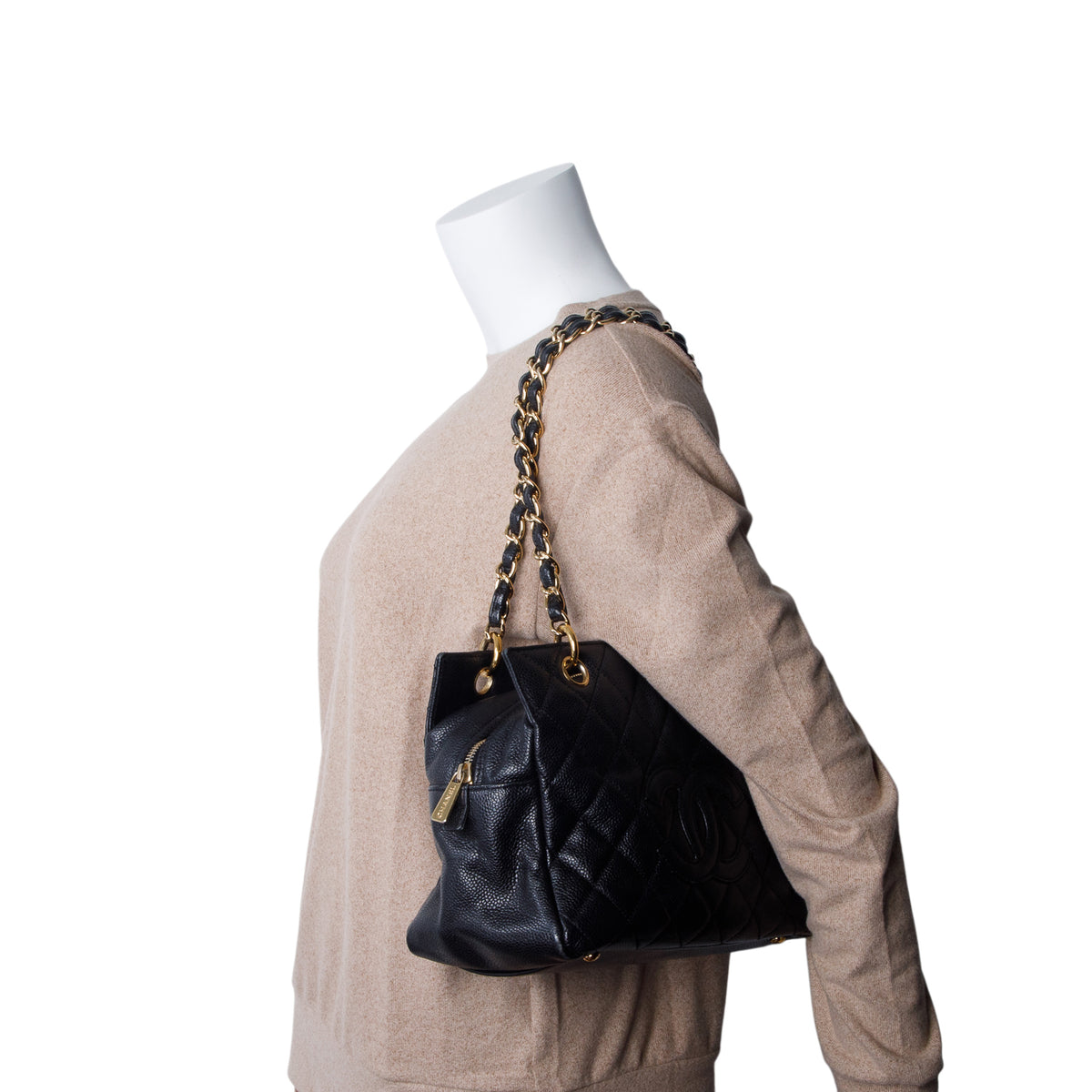 Chanel Black Caviar Leather Petite Timeless Tote