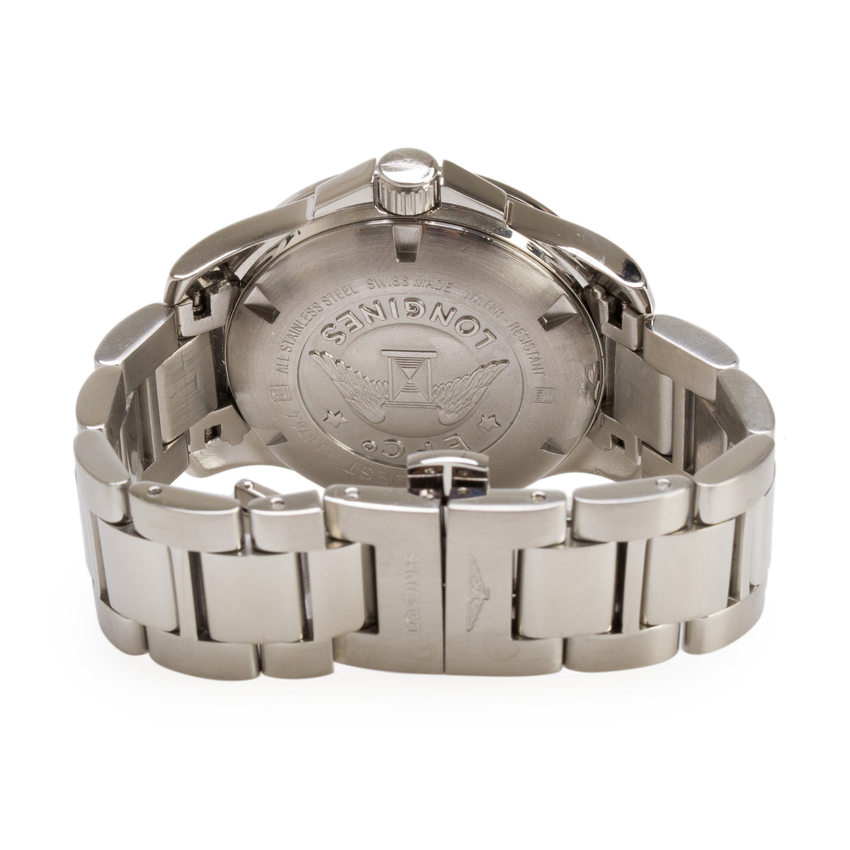 Longines Stainless Steel Conquest 39 MM Automatic Watch Silver Dial