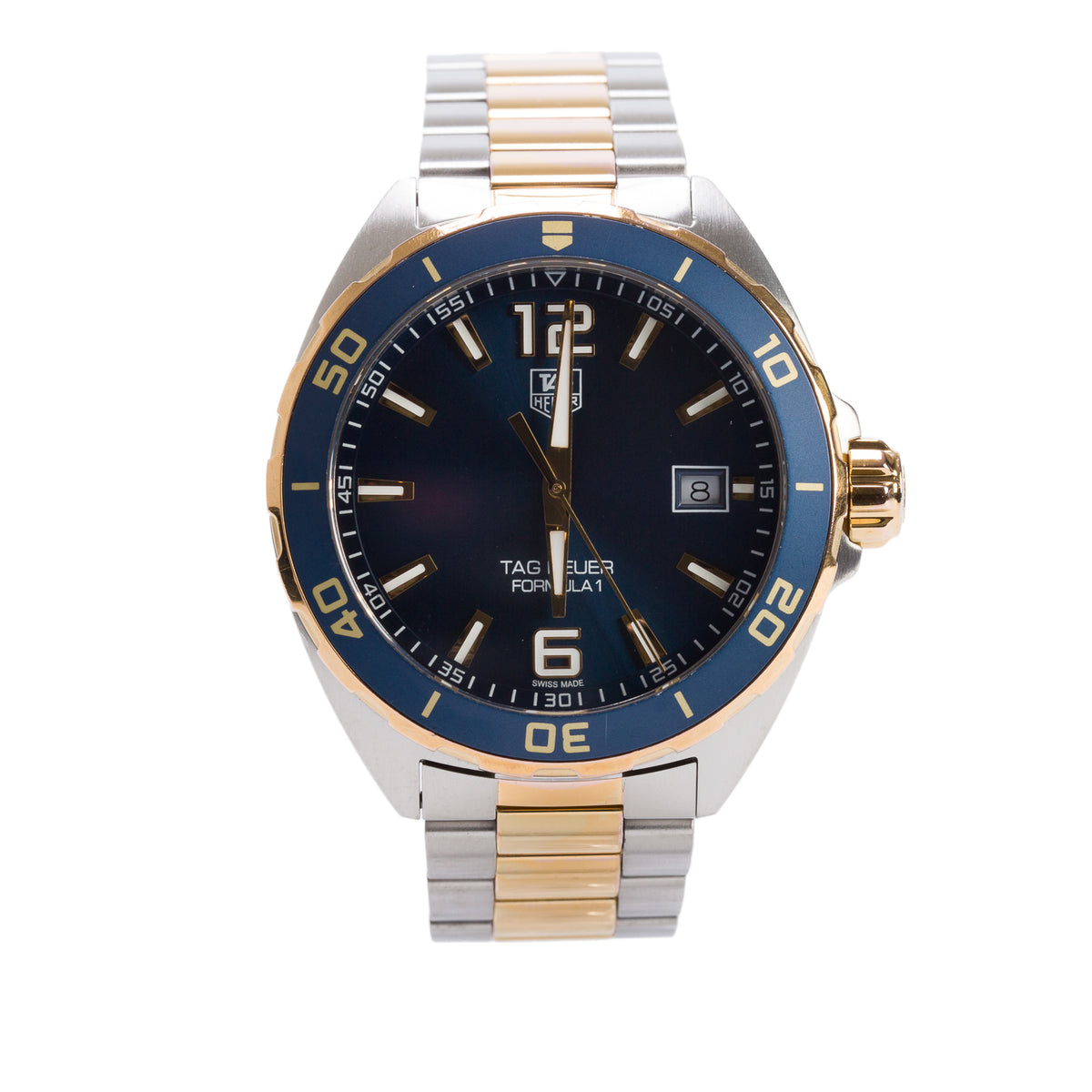 Tag Heuer Two-Tone Stainless Steel Formula 1 41 MM Quartz Watch Blue Dial WAZ1120