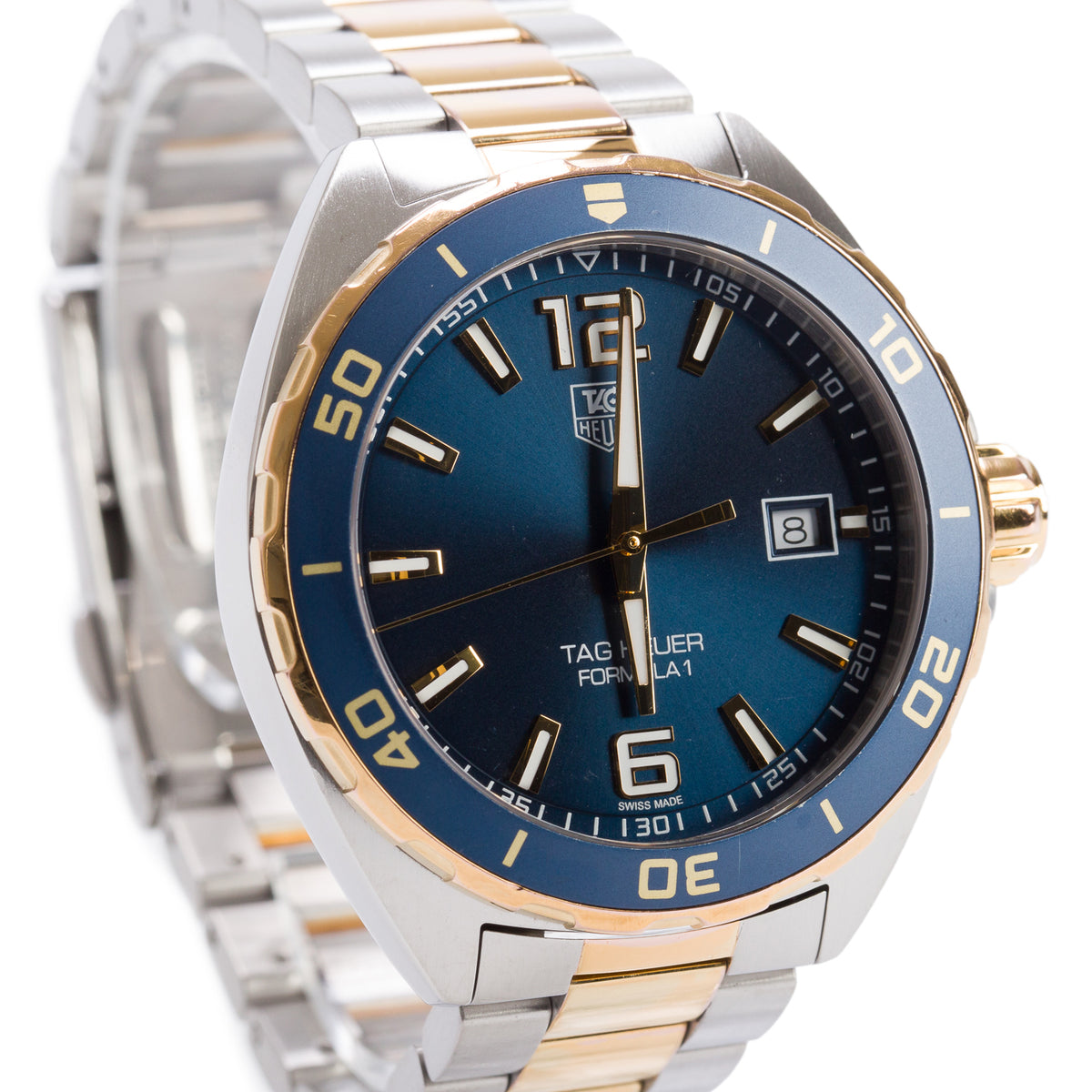 Tag Heuer Two-Tone Stainless Steel Formula 1 41 MM Quartz Watch Blue Dial WAZ1120