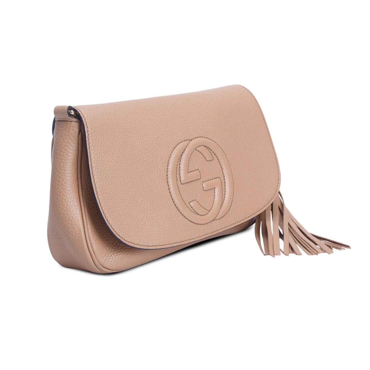 Gucci Brown Leather Medium Soho Flap Crossbody Bag