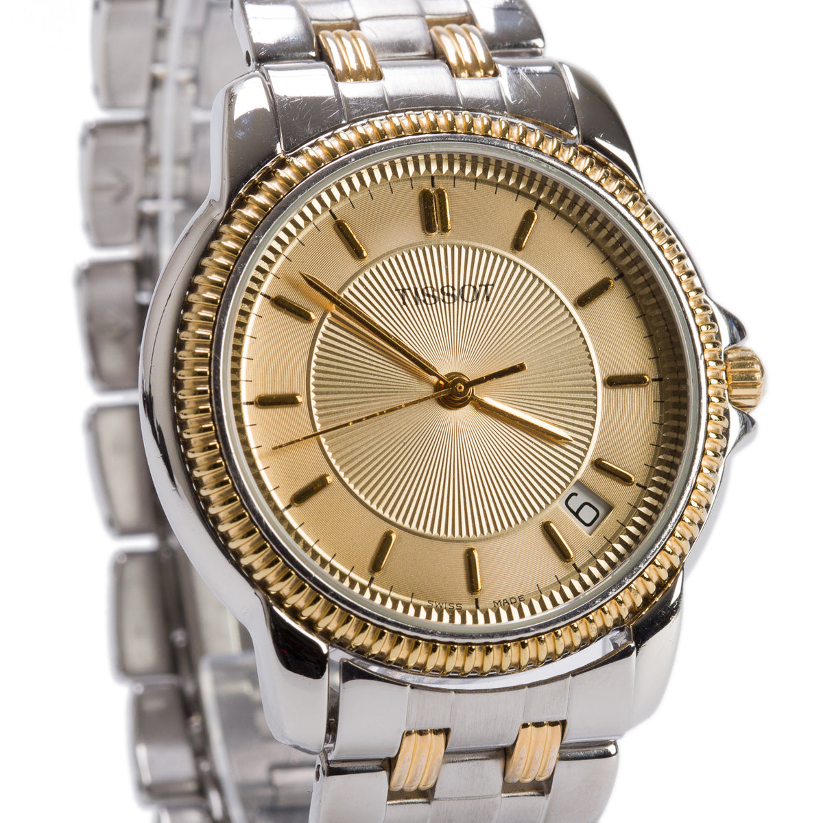 Tissot Two-Tone Stainless Steel Ballade 36 MM Quartz Watch Gold Dial