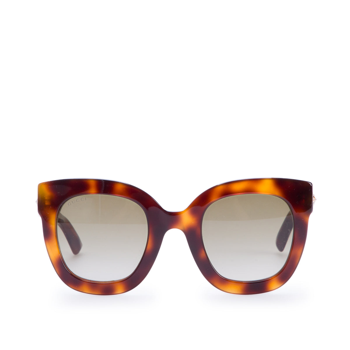 Gucci GG0208S Tortoise Round Frame Star Sunglasses w/ Case