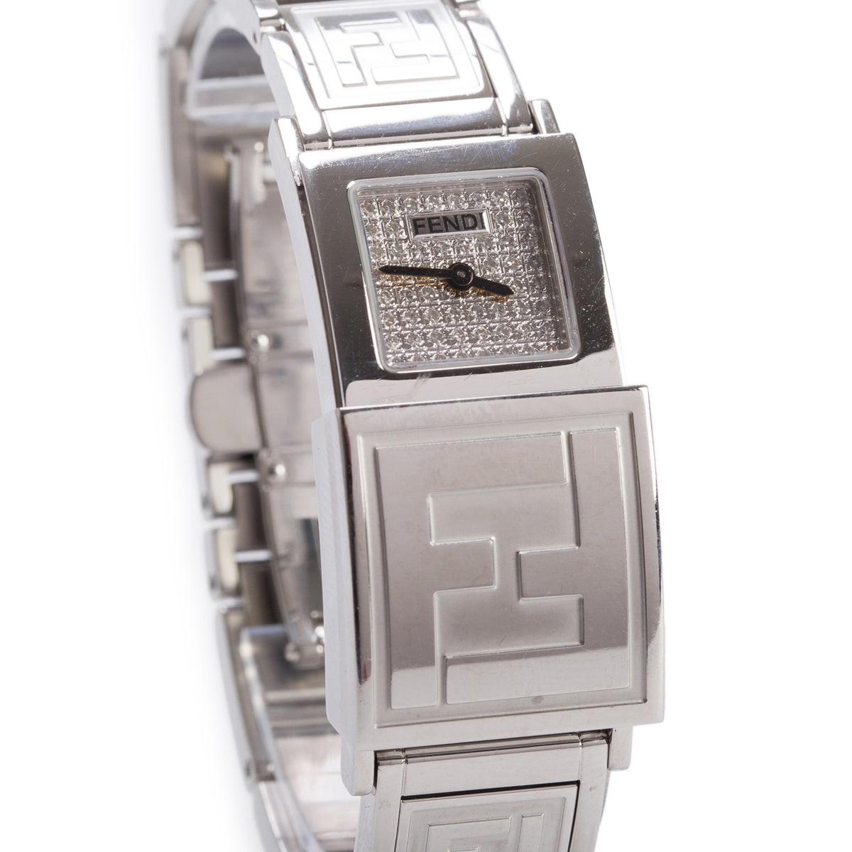Fendi Stainless Steel 5500L Secret Quartz Watch White Dial