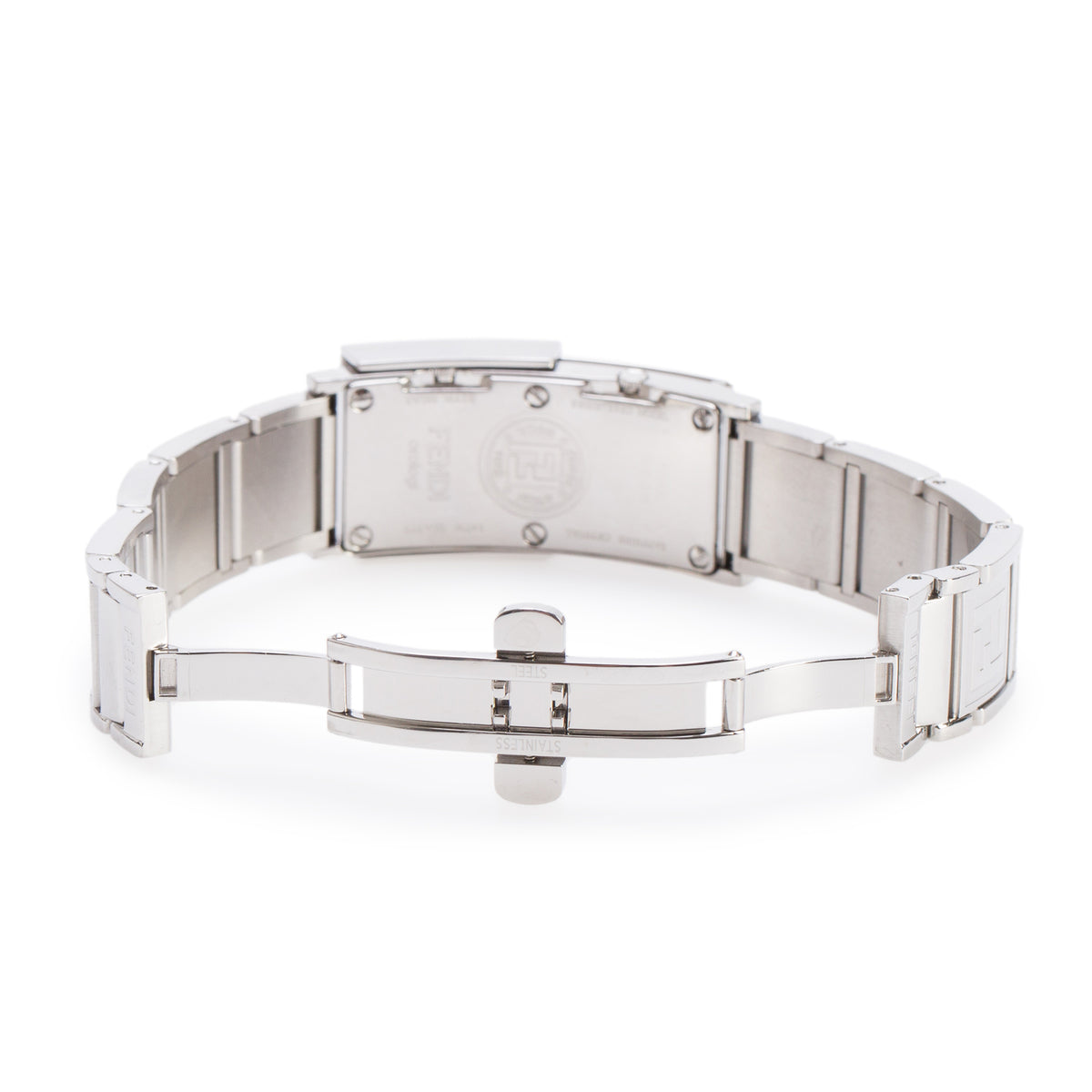 Fendi Stainless Steel 5500L Secret Quartz Watch White Dial