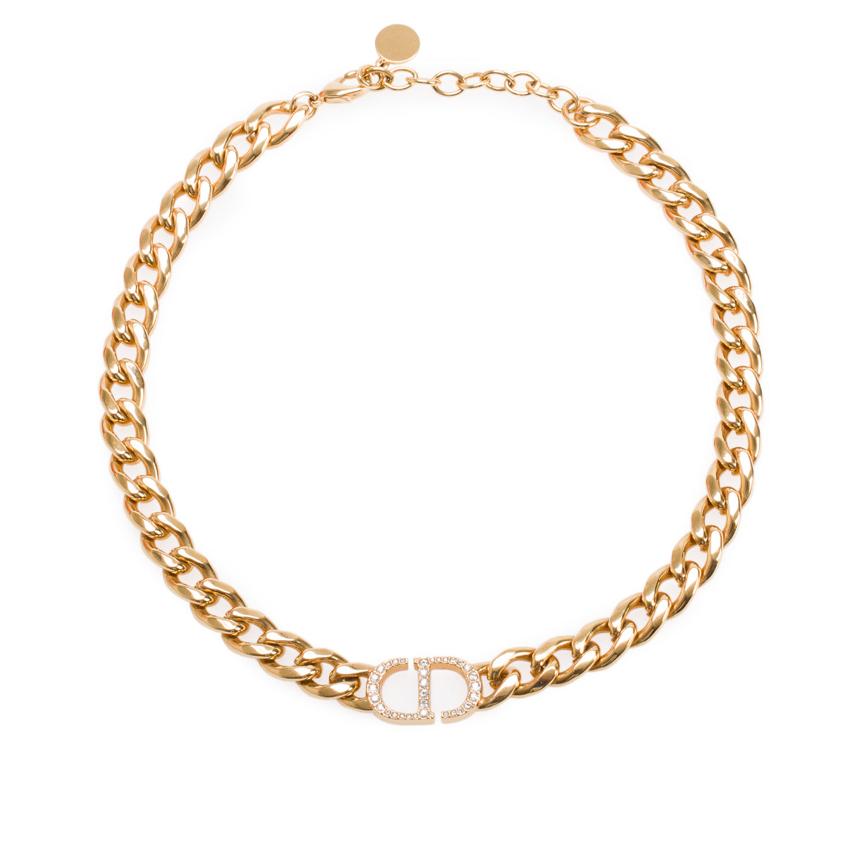 Christian Dior Gold Plated Crystal 30 Montaigne Choker Necklace