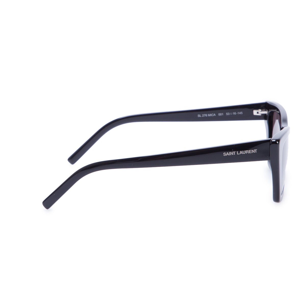 Saint Laurent SL 276 Black Acetate Mica Cat Eye Sunglasses w/ Case