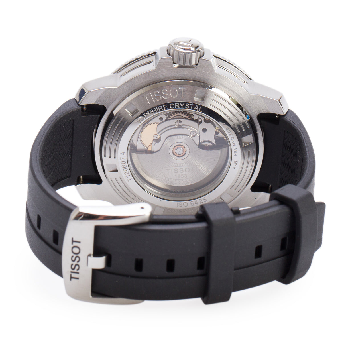 Tissot Stainless Steel Seastar 2000 Professional 46 MM Powermatic 80 Automatic Watch Black Dial w/ Box & Papers