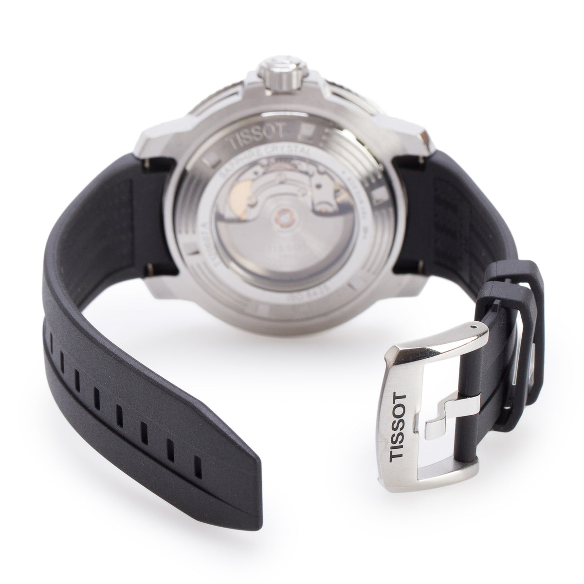 Tissot Stainless Steel Seastar 2000 Professional 46 MM Powermatic 80 Automatic Watch Black Dial w/ Box & Papers