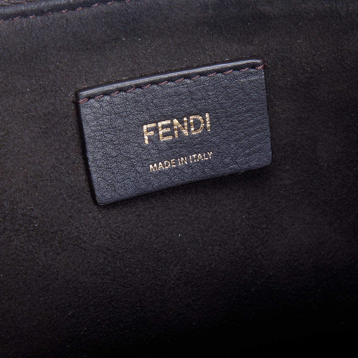 Fendi Brown Vitello Grace Jacquard FF Medium By The Way Boston Bag w/ Box