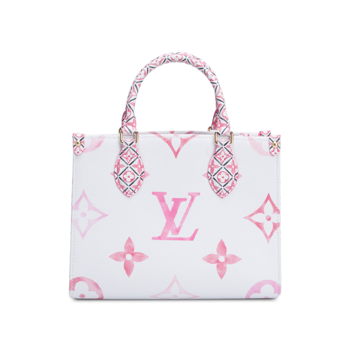 Louis Vuitton White/Pink Monogram Giant By The Pool 2.0 Onthego PM w/ Strap