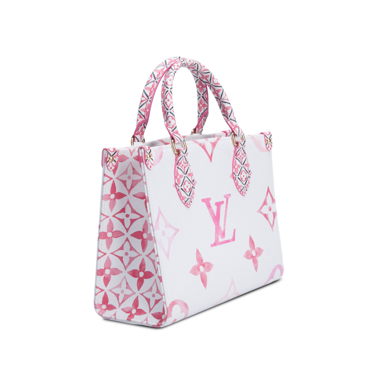 Louis Vuitton White/Pink Monogram Giant By The Pool 2.0 Onthego PM w/ Strap