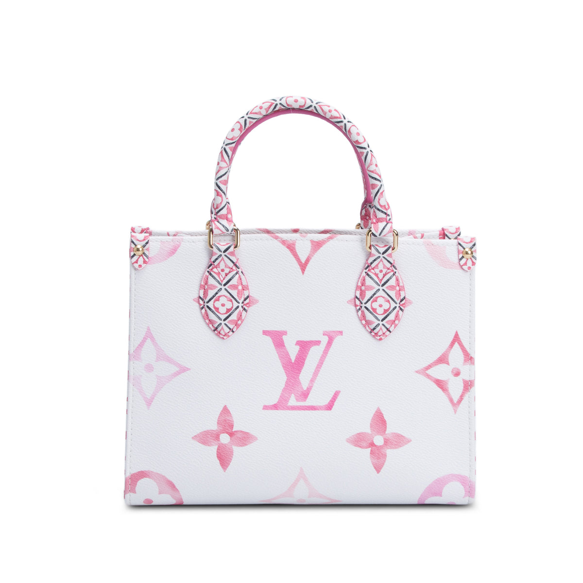 Louis Vuitton White/Pink Monogram Giant By The Pool 2.0 Onthego PM w/ Strap