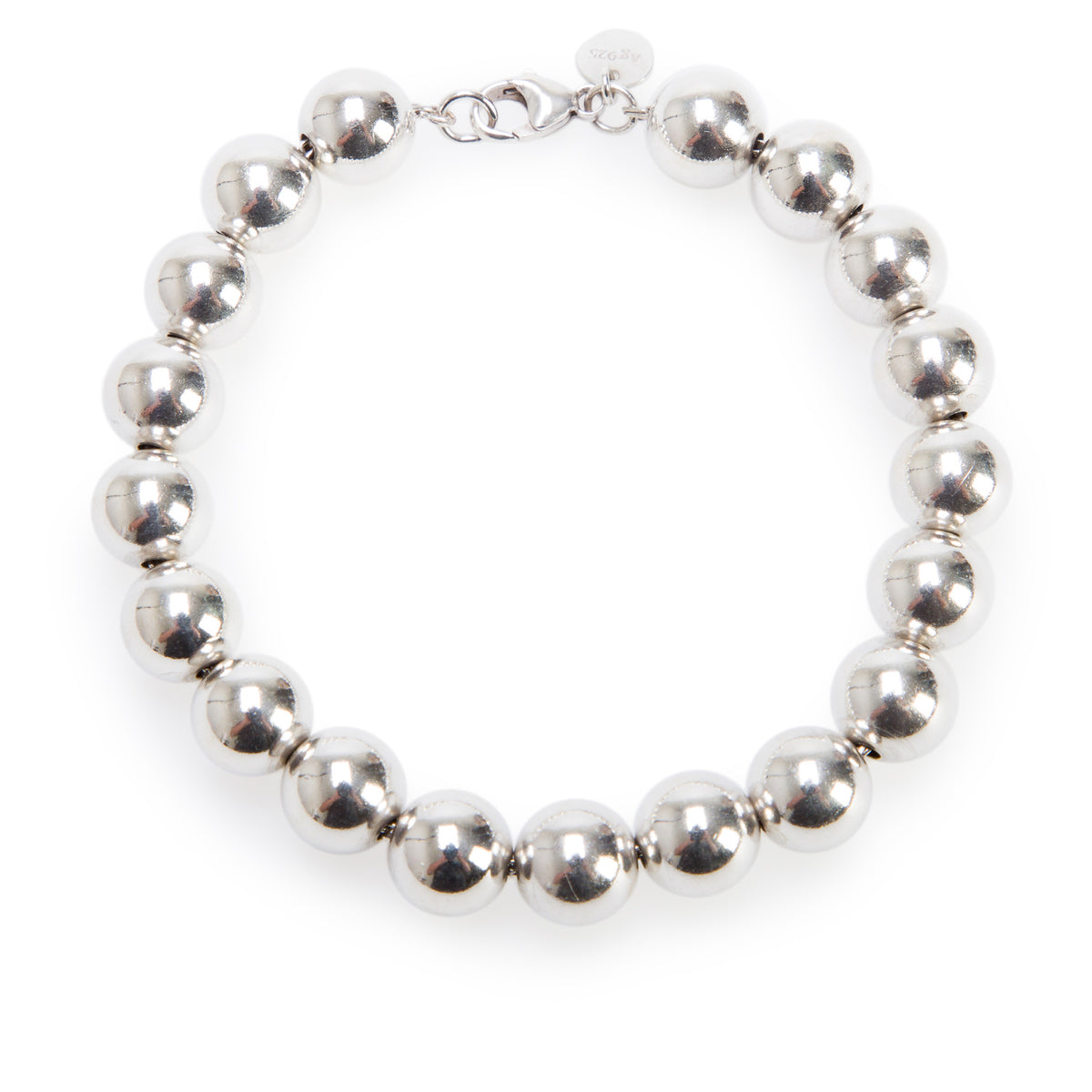 Tiffany & Co. Sterling Silver 10 MM HardWear Ball Bracelet