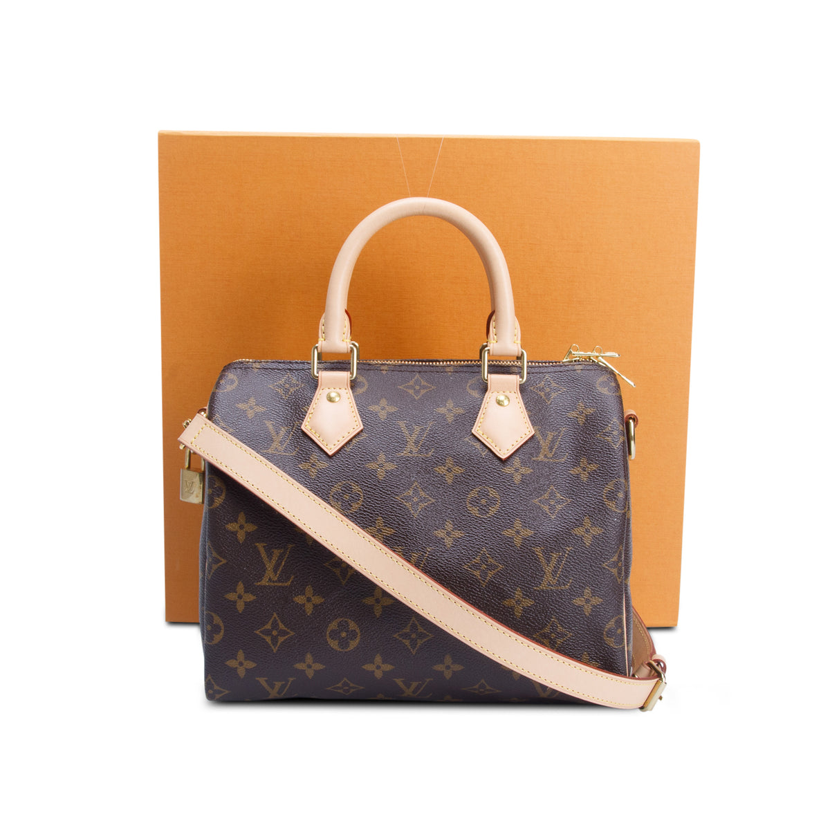 Louis Vuitton Monogram Speedy Bandouliere 25 w/ Box, Strap & Receipt