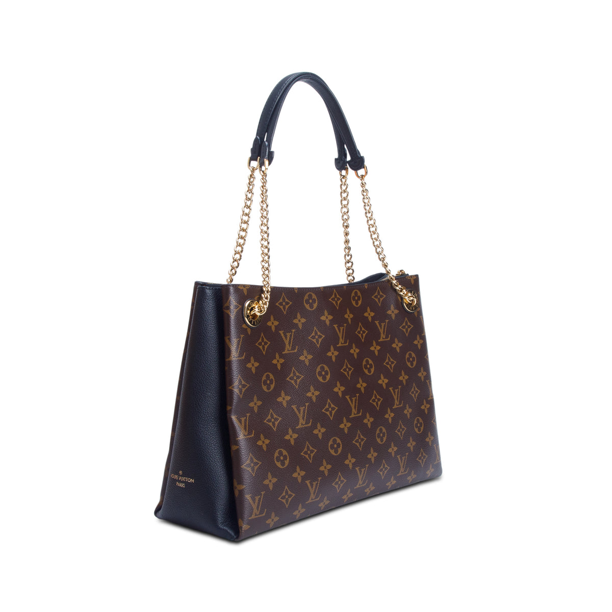 Louis Vuitton Monogram Black Leather Trim Surene MM w/ Box