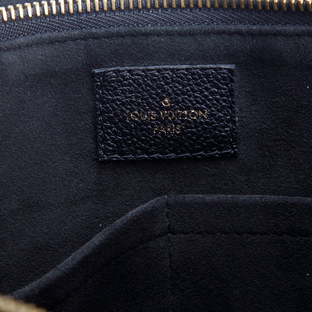 Louis Vuitton Monogram Black Leather Trim Surene MM w/ Box