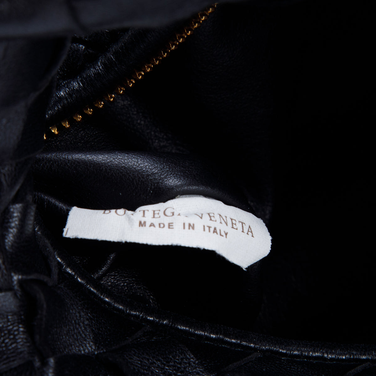 Bottega Veneta Black Lambskin Intrecciato Mini Jodie