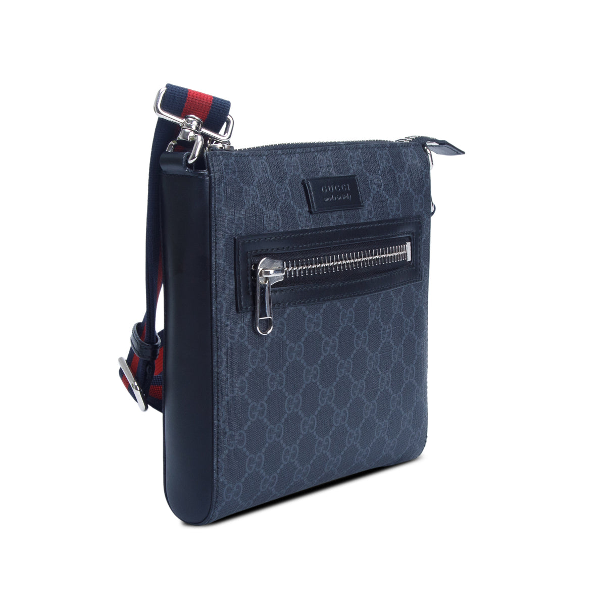 Gucci Black GG Supreme Small Messenger Bag w/ Box