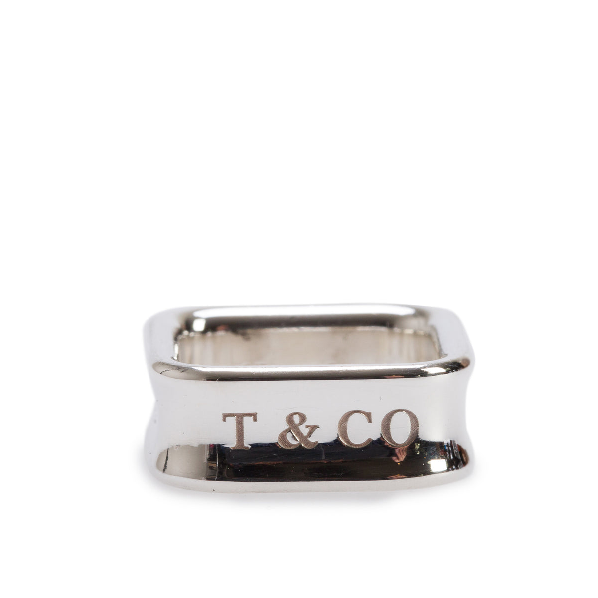 Tiffany & Co. Sterling Silver 1837 Square Ring, Size 5.25