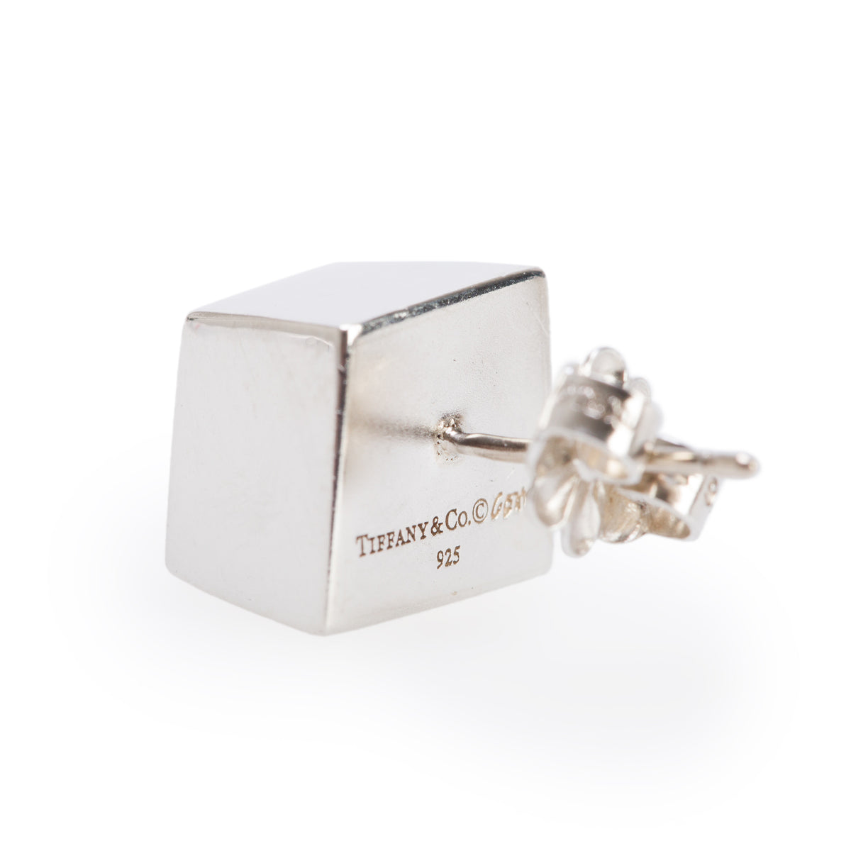 Tiffany & Co. Frank Gehry Sterling Silver Torque Cube Stud Earrings