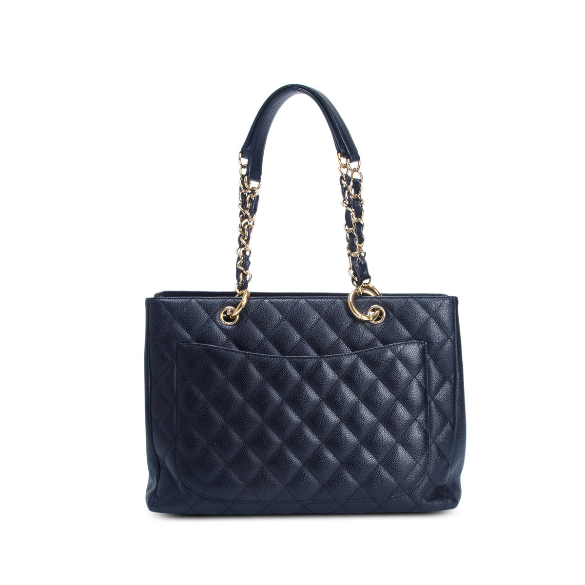 Chanel Black Caviar Leather Grand Shopping Tote (GST) w/ Authenticity Card