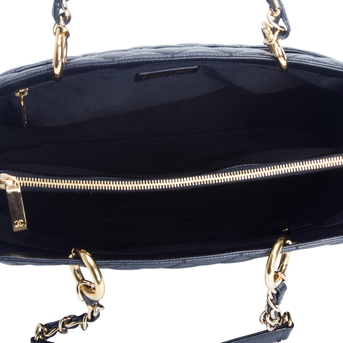 Chanel Black Caviar Leather Grand Shopping Tote (GST) w/ Authenticity Card