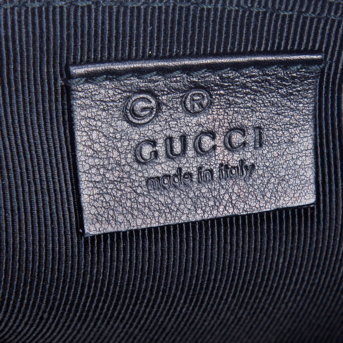 Gucci Black Lizard Embossed Boat Pochette
