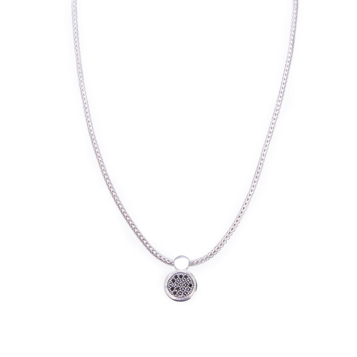 John Hardy Sterling Silver Black Sapphire Kali Lavafire Pendant Necklace