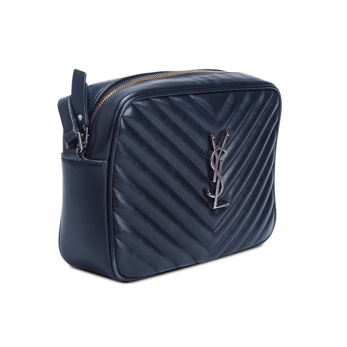 Saint Laurent 2020 Black Calfskin Matelasse Monogram Lou Camera Bag
