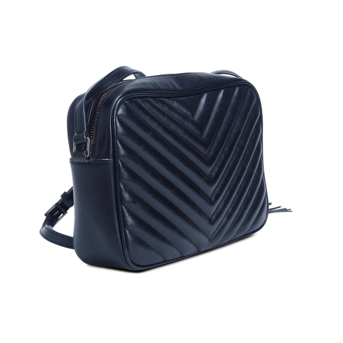 Saint Laurent 2020 Black Calfskin Matelasse Monogram Lou Camera Bag