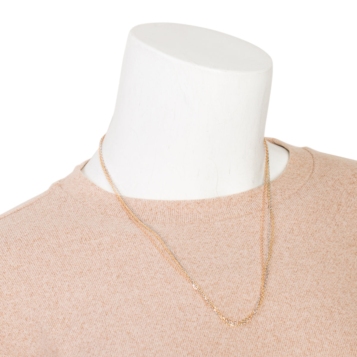 Cartier 2022 18k Yellow, White & Rose Gold Trinity Chain Necklace, Small Model w/ Box, Receipt & Certificate