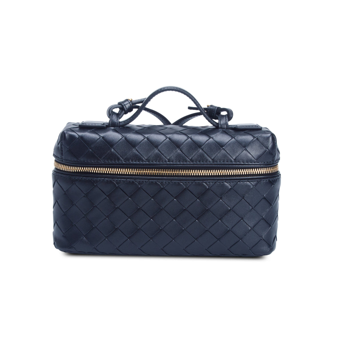 Bottega Veneta Black Nappa Intrecciato Bang Bang Vanity Case w/ Strap
