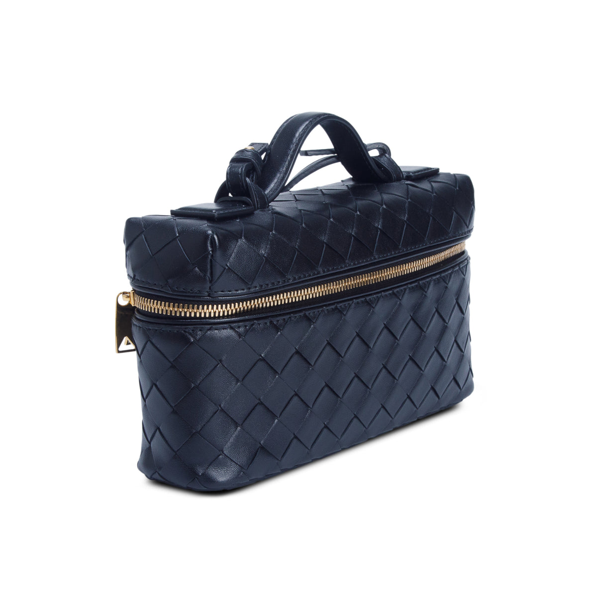 Bottega Veneta Black Nappa Intrecciato Bang Bang Vanity Case w/ Strap