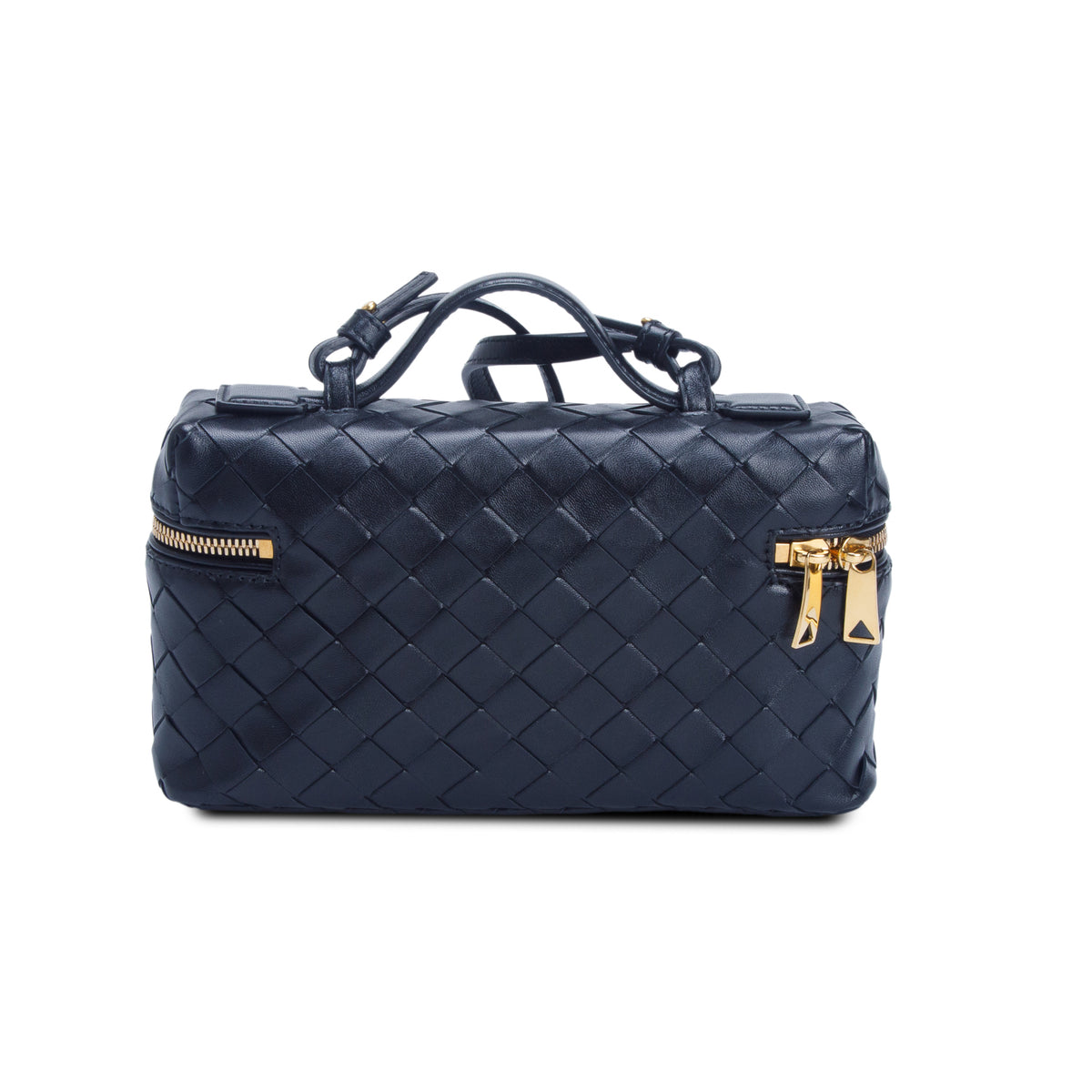 Bottega Veneta Black Nappa Intrecciato Bang Bang Vanity Case w/ Strap