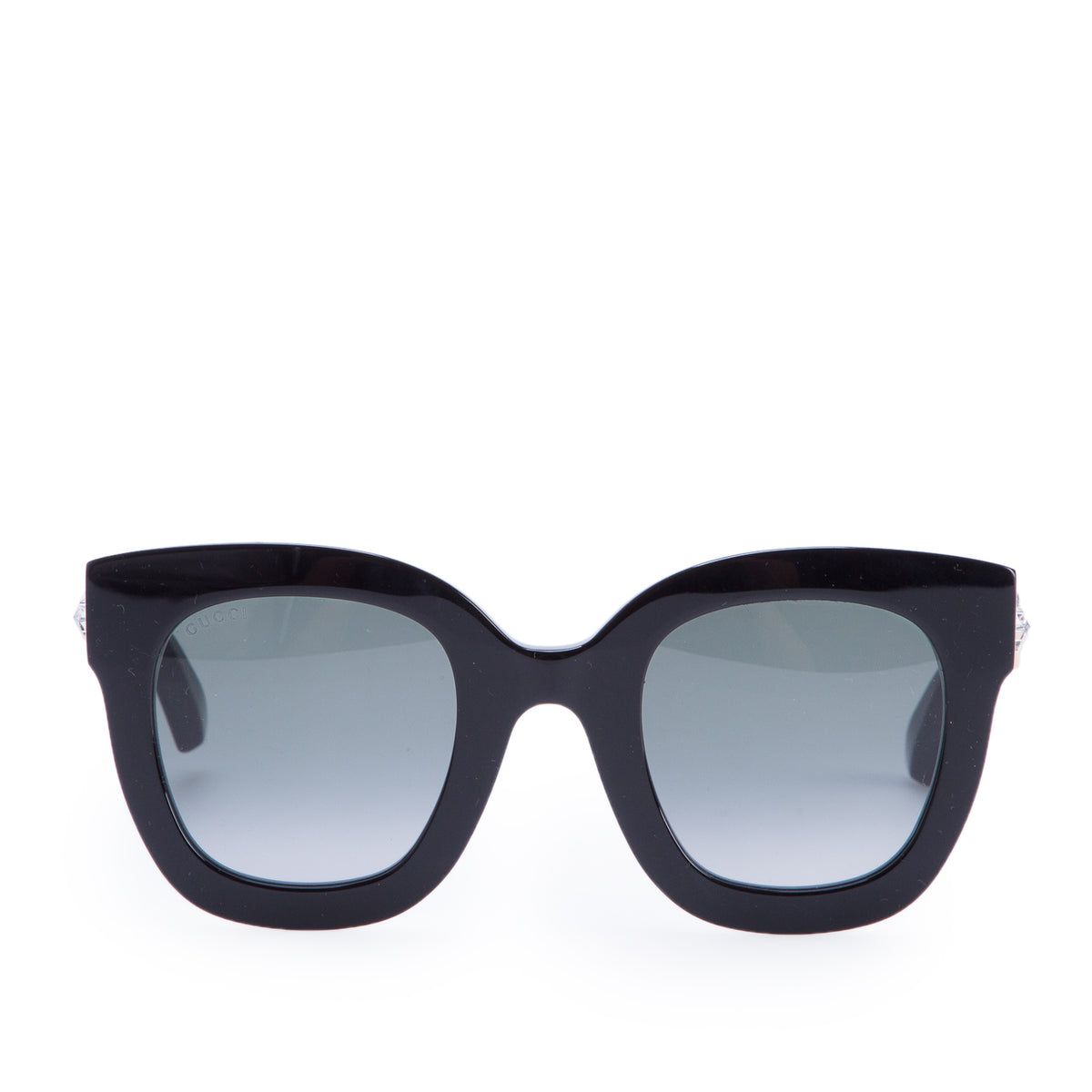 Gucci GG0208S Black Round Frame Star Sunglasses w/ Case
