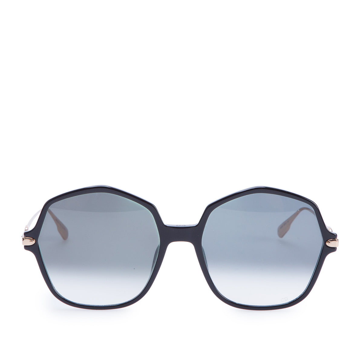 Christian Dior Black Gradient Dior Link2 Acetate Geometric Sunglasses w/ Box & Case