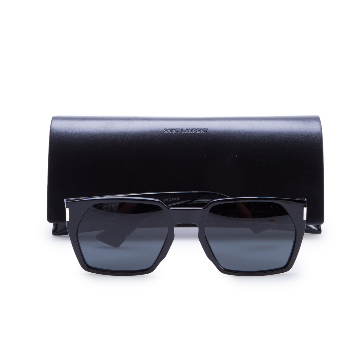 Saint Laurent SL 894 Black Acetate Square Sunglasses w/ Case