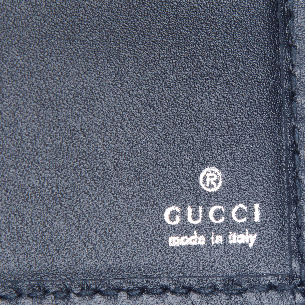 Gucci Black/Silver GG Supreme Monogram Bi-Fold Wallet w/ Box